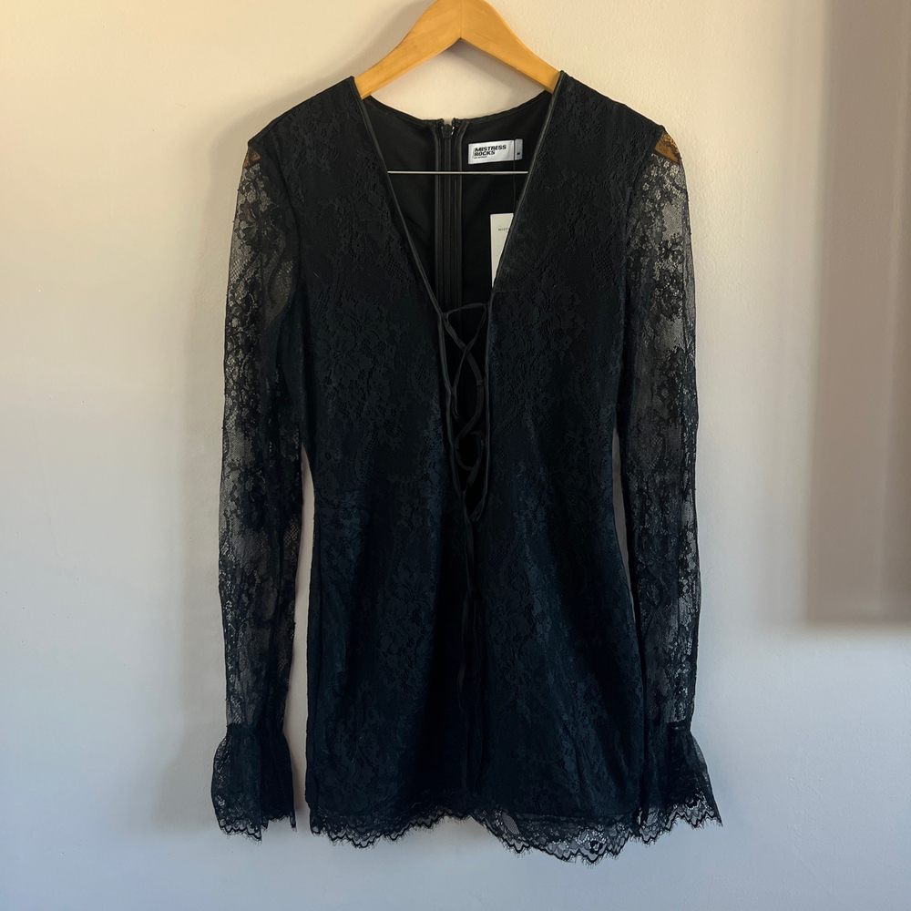 Mistress Rocks | Black Lace Mini Dress